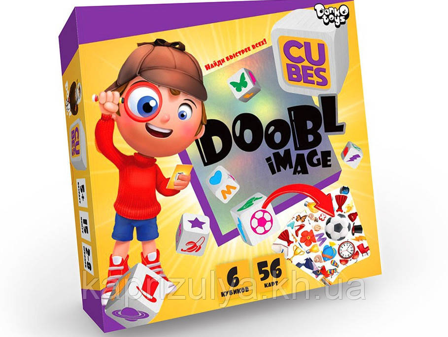 Весела настільна розважальна гра з кубиками для компанії Doobl Image Cubes (рос), Danko Toys