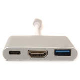 Перехідник USB C-Type - HDMI/USB PowerPlant (KD00AS1306), фото 2