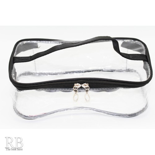 Прозора косметичка на змійці. Велика