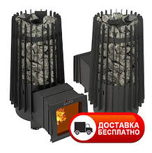 Піч для лазні Cometa 180 Vega Long Window MAX Grill`D закрита каменка РЕГУЛЬОВАНИЙ винос (14-24 см) скло