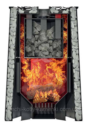 Піч Violet Romb Long Window Max Grill'D закрита кам'янка РЕГУЛЬОВАНИЙ винос (17-23 см) скло, фото 3