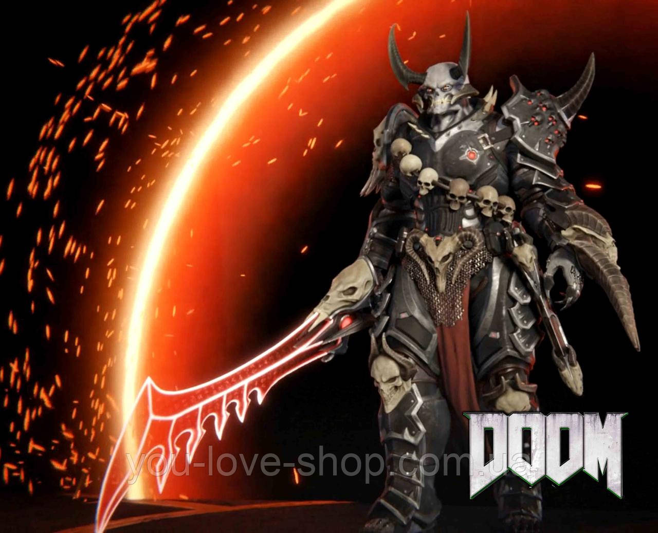 Коврик для мышки DOOM "Череп" Дум 22*18 см