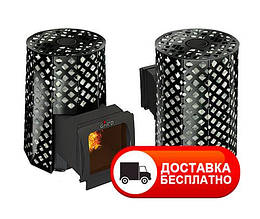 Піч Violet Romb Long Window Max Grill'D закрита кам'янка РЕГУЛЬОВАНИЙ винос (17-23 см) скло