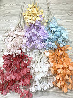 Декоративна гілка гінкго білоба. Гілка для декору, дизайну, для підлогової вази (бордова 87 см), фото 6