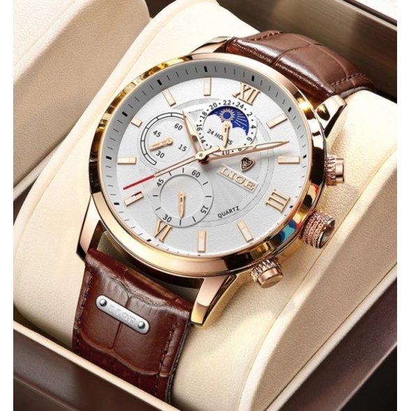 Чоловічий наручний годинник Lige Signature