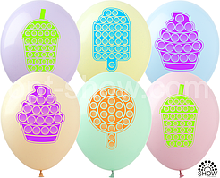 Повітряні кулі "VLAD A-4" 12"(30см) пастель асорті В упак: 100шт ТМ Арт «SHOW»