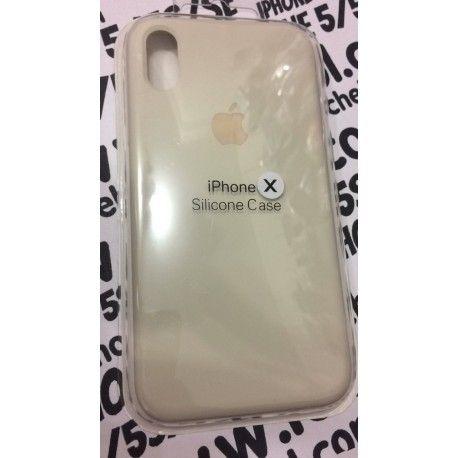 Чохол для Apple iPhone X силіконовий Beige