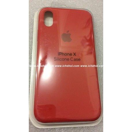 Чохол для Apple iPhone X силіконовий Червоний