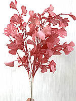 Декоративна гілка гінкго білоба. Гілка для декору, дизайну, для підлогової вази (бордова 87 см), фото 5