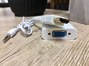 Перехідник HDMI->VGA, Конвертер USB + звук AUX + кабель HDMI, VGA T2 т2, фото 2