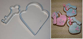 Набір вирубок для пряників Серце з ключиком