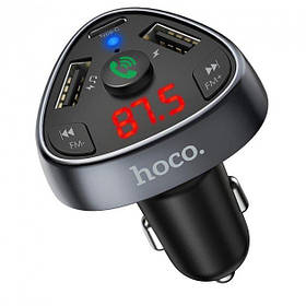FM-трансмиттер Hoco E51 Road treasure car BT FM transmitter Black