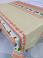 Скатерть льняная 220x150 размер для праздничного стола (N-824)