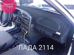 Накидка на панель приладів ВАЗ LADA 2114 (с чашей), 2001-2013, чохол/накидка на торпеду авто Лада 2114