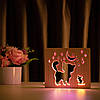 Світильник нічник із дерева ArtEcoLight # 1/3 LED "Кіт і мишка" з пультом і регулюванням світла, подвійним RGB, фото 2