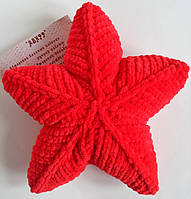 "Морская звездочка" мягкая игрушка подушка вязаная маленькая плюш красная