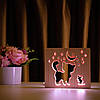 Світильник нічник із дерева ArtEcoLight # 1/3 LED "Кіт і мишка" з пультом і регулюванням світла, подвійним RGB, фото 7