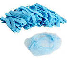 Шапочка медична нестерильна на подвійній резинці зі спанбонд Panni Mlada 100 шт блакитна, фото 2