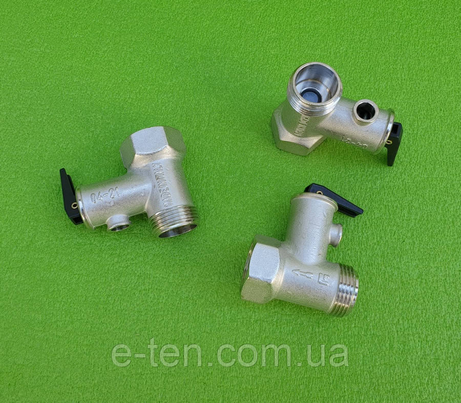 Клапан зворотний запобіжний 8 BAR / ОРИГІНАЛ різьблення 3/4" (з прапорцем-важелем) для бойлерів (ІТАЛІЯ)