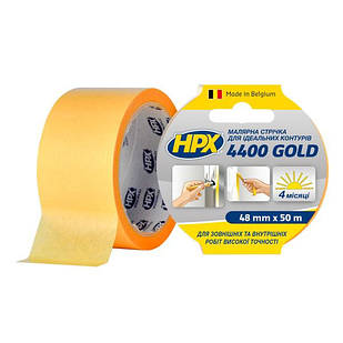 HPX 4400 GOLD - 48мм x 50м - малярська стрічка  для зовнішнього застосування та чітких контурів