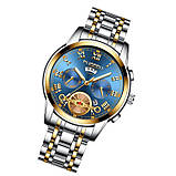 Годинник чоловічий FNGEEN Fashion Business із календарем Blue, фото 4