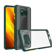 Протиударний чохол для Xiaomi Poco X3 NFC Зелений Прозорий