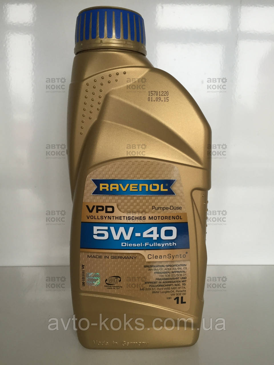 Масло моторное синтетическое 5W40 VPD (1L) Пр-во Ravenol. - фото 1 - id-p222376247