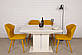 Розкладний стіл Nicolas Amsterdam 120-163х81.6см слонова кістка для кухні на одній ніжці в стилі модерн, фото 2