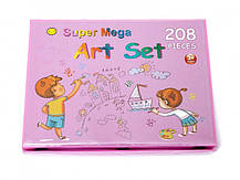 Уцінка! Набір для малювання iTrendy 208 предметів із двостороннім мольбертом Blue, фото 3