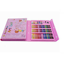 Уцінка! Набір для малювання iTrendy 208 предметів із двостороннім мольбертом Blue, фото 2