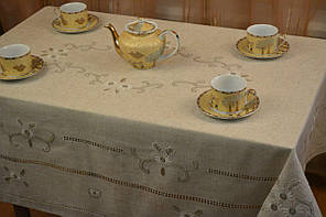 Скатертина  лляна  з  вишивкою ,100*150 см