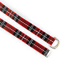 Ремінь текстильний SOX в шотландську клітку червоно-чорний, фото 2