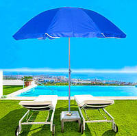 Складной пляжный зонт с телескопической ножкой и чехлом Umbrella Travel Pro, купол 2 метра