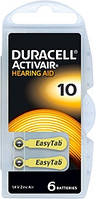 Батарейки для слухових апаратів Duracell Activair 10, 6 шт.