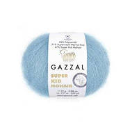 Gazzal SUPER KID MOHAIR (Супер Кід Мохер) № 64420 блакитний (Пряжа мохер, нитки для в'язання)