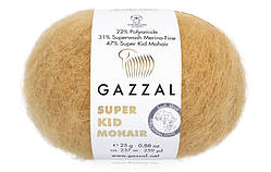 Gazzal SUPER KID MOHAIR (Супер Кід Мохер) № 64423 жовтий (Пряжа мохер, нитки для в'язання)