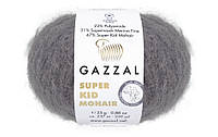 Gazzal SUPER KID MOHAIR (Супер Кид Мохер) № 64433 серый (Пряжа мохер, нитки для вязания)