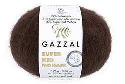 Gazzal SUPER KID MOHAIR (Супер Кід Мохер) № 64426 коричневий (Пряжа мохер, нитки для в'язання)