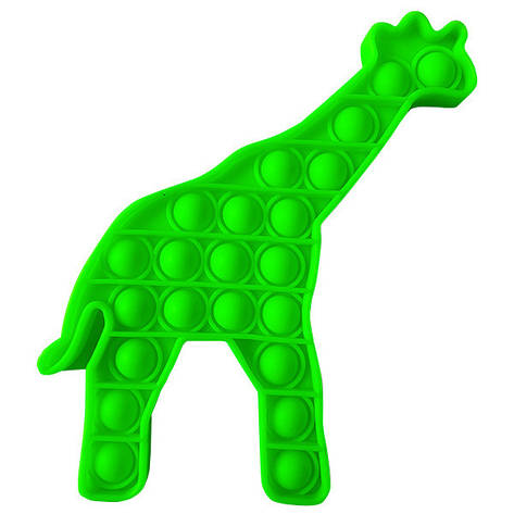 Опт Pop It Антистрес Іграшка - (Поп Іт - Попит - Popit) - Зелений Флуоресцентний Жираф, фото 2
