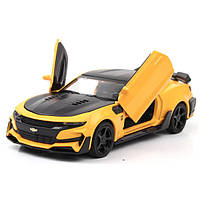 Машинка Chevrolet Camaro моделька іграшка металева дитяча зі звуками та підсвічуванням фар 16 см (35724)