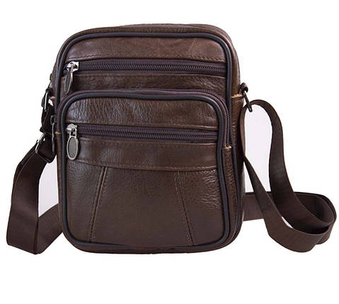 Чоловіча шкіряна сумка Bon R010-2 DARK BROWN коричнева, фото 1