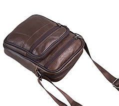 Чоловіча шкіряна сумка Bon R010-2 DARK BROWN коричнева, фото 5