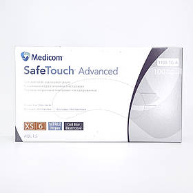 Рукавички нітрилові, Medicom SafeTouch Advanced розмір XS (фіолетові, упаковка 100 штук)