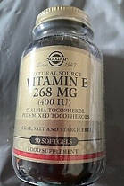 Вітамін Е Solgar Vitamin E 268 mg 400 IU 50 капс, фото 4