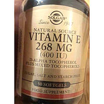 Вітамін Е Solgar Vitamin E 268 mg 400 IU 50 капс, фото 5