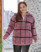 Женское короткое пальто кардиган альпака размер универсальный 52-58 (расцветки)