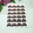 Куточки для фотографій, самоклеючі на аркуші 24 куточка Рожеве Золото КDF018, фото 5