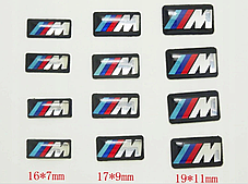 Наклейка BMW M (БМВ М) на диск, кермо (19х11, 17х9, 16х7 мм), фото 2