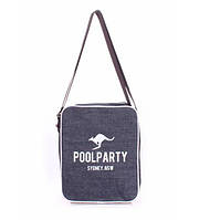 Мужская сумка Poolparty Jeans Safary Crossbody Bag синяя