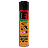 Аэрозоль DET для уничтожения блох, тараканов, муравьев, ос, мух и комаров 300 мл